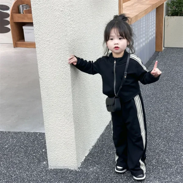 Girls Fashion Casual Sets Children Spring Autumn Sports Suits Kids Long-sleeved Jacket+Pants 2Pcs Outfits New Trend Clothes - Image 5