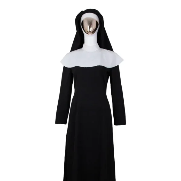 Nuns Cosplay Costumes Women Girls Christian Catholic Religion Missionary Nun Black Dress Halloween Christmas Carnival Party - Image 7