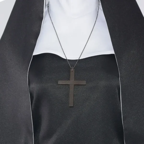 Halloween Nun Cosplay Costume Traditional Adult Valak Black Religious Robe Suit Halloween Party Demon Nun Performance Clothes - Image 12