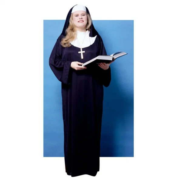 Halloween Costume Women's Nun Costume Traditional Adult Sister Black Robe Religious Costumes CosplayHalloween Costumes for Women - Image 2