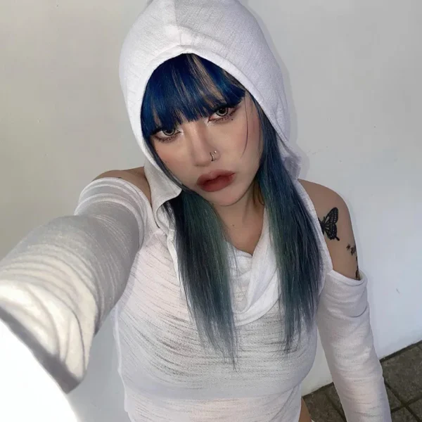 Hooded Soild Hollow Out Two Piece Sets Womens Outfits Short Skirt Asymmetries Clothes Silm Streetwear Strapless Sleeves Top - Image 17