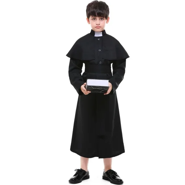 Boys Priest Costume for Halloween Dress Up Party Cosplay Kids Nun Costumes for Girls Nun Cosplay Costume Party Fancy Dress - Image 8