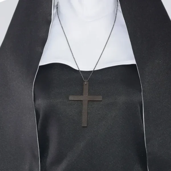 Halloween Nun Cosplay Costume Traditional Adult Valak Black Religious Robe Suit Halloween Party Demon Nun Performance Clothes - Image 4