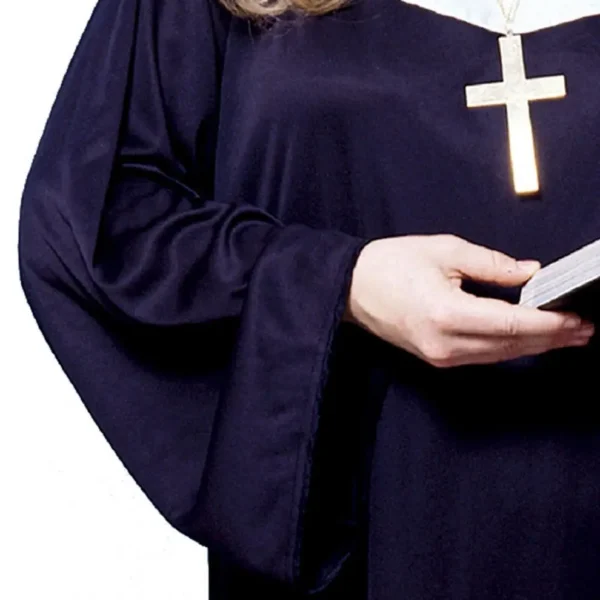 Halloween Costume Women's Nun Costume Traditional Adult Sister Black Robe Religious Costumes CosplayHalloween Costumes for Women - Image 4