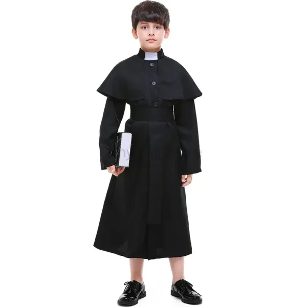 Boys Priest Costume for Halloween Dress Up Party Cosplay Kids Nun Costumes for Girls Nun Cosplay Costume Party Fancy Dress - Image 5