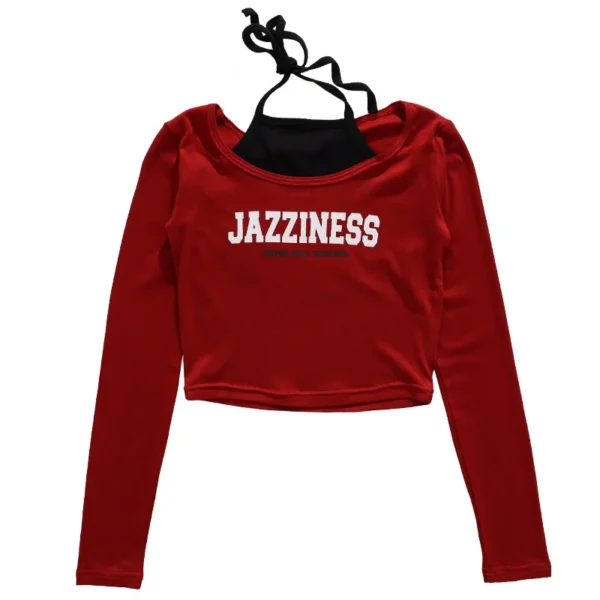 Kids Fashion Hip Hop y2k Longsleeve T-shirt Pants Set For Girls Performance Costume Stage Outfit Child Dance Suit Street Wear - Image 9