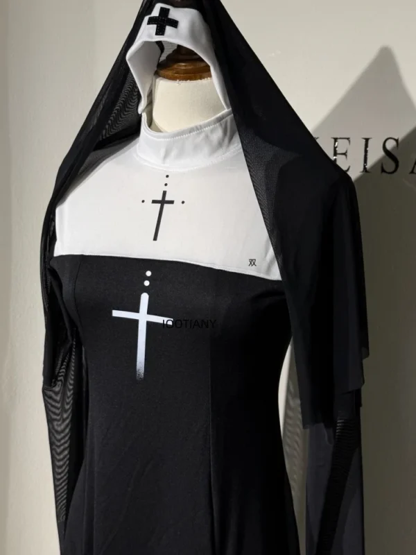 Halloween Cute Female Anime Nun Costume Role Play Performance Clothes Fancy Dress Sister Costume New - Image 5