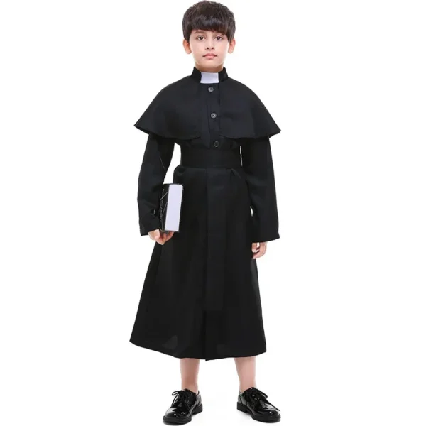 Boys Priest Costume for Halloween Dress Up Party Cosplay Kids Nun Costumes for Girls Nun Cosplay Costume Party Fancy Dress - Image 15