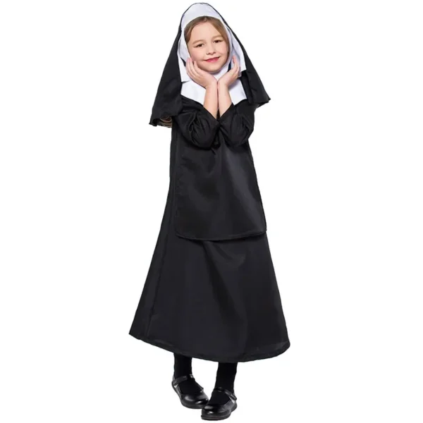 Boys Priest Costume for Halloween Dress Up Party Cosplay Kids Nun Costumes for Girls Nun Cosplay Costume Party Fancy Dress - Image 11
