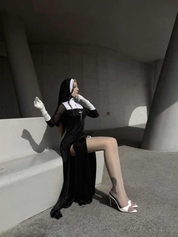Halloween Cute Female Anime Nun Costume Role Play Performance Clothes Fancy Dress Sister Costume New - Image 10