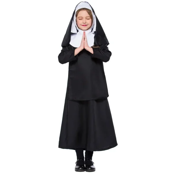 Boys Priest Costume for Halloween Dress Up Party Cosplay Kids Nun Costumes for Girls Nun Cosplay Costume Party Fancy Dress - Image 7